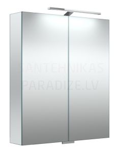 RB GRAND  60 шкафчик с зеркальными дверцами и LED (матовый серый) 700x600x130 мм