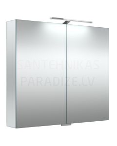 RB GRAND  80 spoguļskapītis ar LED (matēts pelēks) 700x800x130 mm