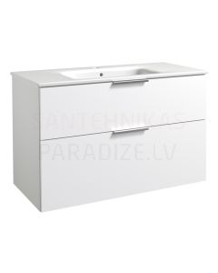 RB GRAND 100 kriauklės spintelė su kriaukle (matinė balta) 600x1000x460 mm