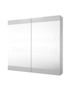 RB SERENA RETRO 80 шкафчик с зеркальными дверцами (блестящий белый) 700x800x140 мм