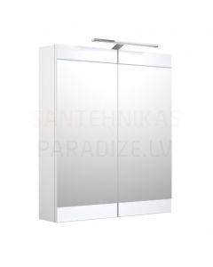 RB SERENA RETRO 60 mirror cabinet with LED (glossy white) 700x600x140 mm