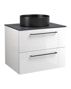 RB JOY TONDO 60 sink cabinet with sink (glossy white) 500x590x465 mm