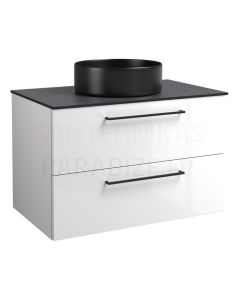 RB JOY TONDO 80 sink cabinet with sink (glossy white) 500x800x465 mm