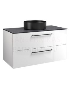 RB JOY TONDO 100 sink cabinet with sink (glossy white) 500x1000x465 mm