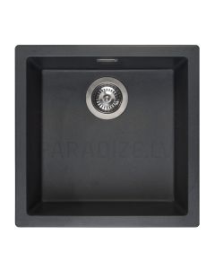 Reginox stone mass kitchen sink Amsterdam 40 Black Silvery 46x46cm