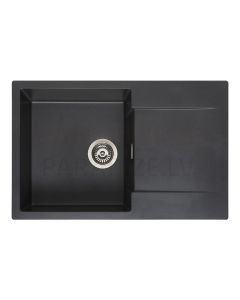 Reginox stone mass kitchen sink Amsterdam 78 Black Silvery 78x50cm