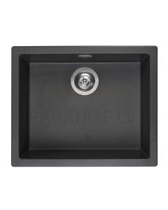 Reginox stone mass kitchen sink Amsterdam 50 Black Silvery 56x46cm