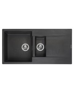 Reginox stone mass kitchen sink Amsterdam 15 Black Silvery 100x50cm