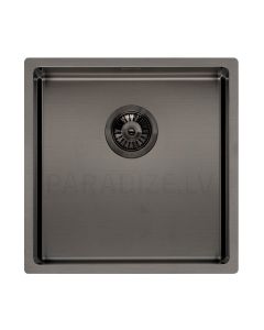 Reginox stainless steel kitchen sink Miami 40x40 Gun Metal 44x44cm