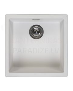 Reginox stone mass kitchen sink Amsterdam 40 Pure White 46x46cm