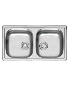 Reginox stainless steel itchen sink Colorado Linen (L) 44.5x39.3cm +M1718L +Z1200 /staced/