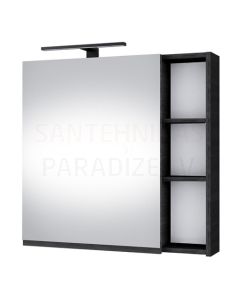 RIVA шкафчик с зеркальными дверцами с LED SV 70-6 Woodflow Ash