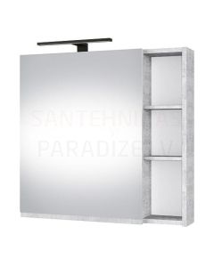 RIVA шкафчик с зеркальными дверцами с LED SV 70-6 Concrete