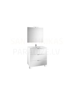 Furniture set Victoria-N (sink with cabinet, mirror with lighting) 900 mm, glossy white