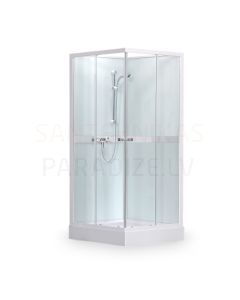 Roltechnik shower enclosure SANIPRO LINE SIMPLE SQUARE White + Transparent 205x90x90
