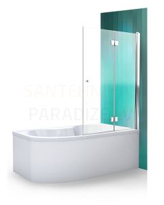 Roltechnik vannas siena TZVL2/TZVP2 1000 Brilliants + caurspīdīgs stikls 100x140