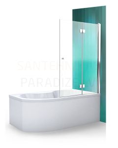 Roltechnik bathtub wall TZVL2/TZVP2 1200 Brilliant + Transparent 120x140