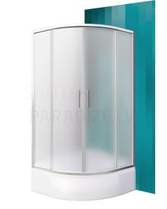 Roltechnik shower enclosure-corner SANIPRO LINE PORTLAND NEO Brilliant + matte glass 165x90x90