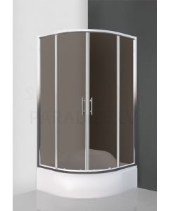 Roltechnik shower enclosure-corner SANIPRO LINE MADISON NEO Brilliant + matte glass 165x90x90