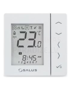 SALUS bezvadu digitālais temperatūras regulators - ar bateriju barojams VS20WRF