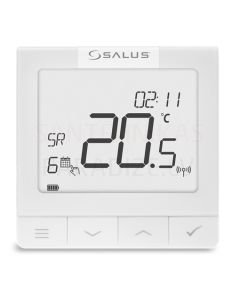 SALUS uz virsmas uzstādāms, ar akumulatoriem darbināms temperatūras regulators OpenTherm WQ610RF