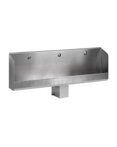 SANELA stainless steel hanging urinal trough, 1800 mm