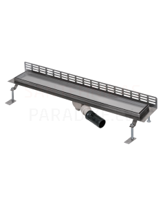 SANELA nerūsējošā ūdens novadtekne iebūvēšanai zem flīzēm, pie sienas, garums  950 mm