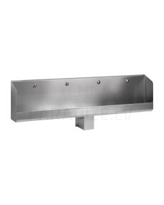 SANELA stainless steel hanging urinal trough, 2400 mm