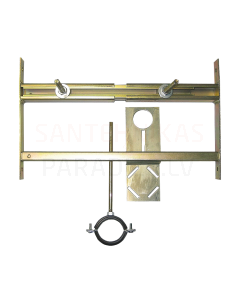 SANELA urinal mounting frame with radar flush mounted on a mounting rail