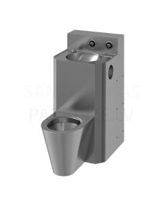 SANELA anti-vandal toilet set with washbasin, floor-mounted toilet