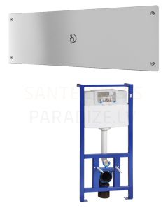 SANELA toilet flushing unit with Piezo button and frame SLW 02PA