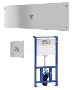 SANELA toilet flushing unit with Piezo button and frame for disabled people SLW 04PA