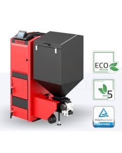SOKOL granulu apkures katls SD DUO BIO 16kW (L/K) PLUM PLATINUM