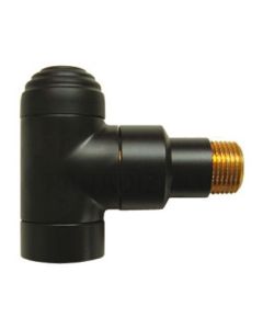 HERZ DE LUXE return valve angular 1/2' (black)