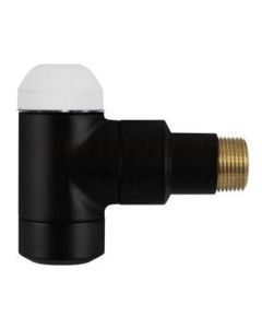 HERZ DE LUXE термостатический клапан TS-90 угловой 1/2' (черный)