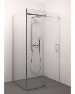 STIKLA SERVISS shower enclosure ELENA LUX chrome + transparent 200x120x120