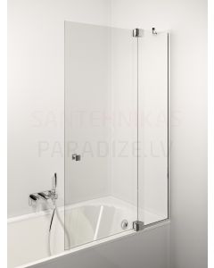 STIKLA SERVISS bathtub screen PAOLA chrome + transparent 150x120