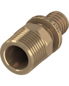TECEflex 16 mm x 1/2" āv pāreja ar ārējo vītni bronza