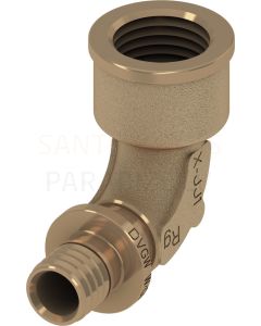 TECEflex 16 mm x 1/2" iv līkums 90° ar iekšējo vītni bronza