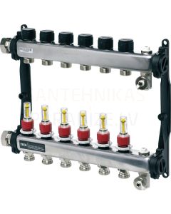 TECEfloor SQL heating circuit manifold with flow rate indicator 10 circuits  