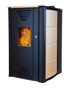 Thermoflux granulu kamīns-krāsns ar apkures piesl INTERIO 14 (bēšs)