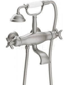 TRES CLASIC RETRO vannas/dušas jaucējkrāns ar termostatu un dušas klausuli, tērauda