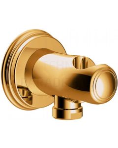 TRES CLASIC RETRO Shower wall holder 1/2″, Gold