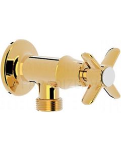 TRES CLASIC RETRO COLOR Washing machine connection tap, Gold