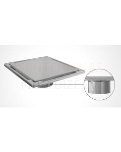 Stainless steel shower trap INOX TRENDY BOTTOM OUT Ø50 15x15cm