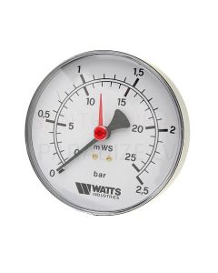 WATTS horizontal radial manometer Dn100 0-25 bar 1/2'