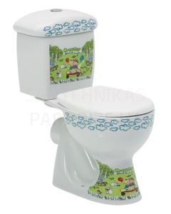 CeraStyle bērnu tualetes pods JIMMY ar vāku (horizontalais izvads)