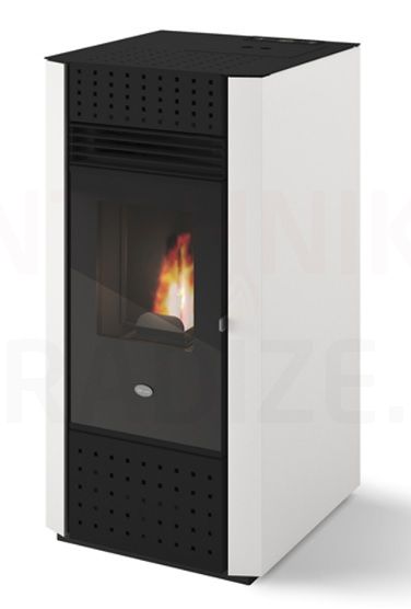 EVA CALOR granulu kamīns-krāsns IRMA 9.2kW (balts)
