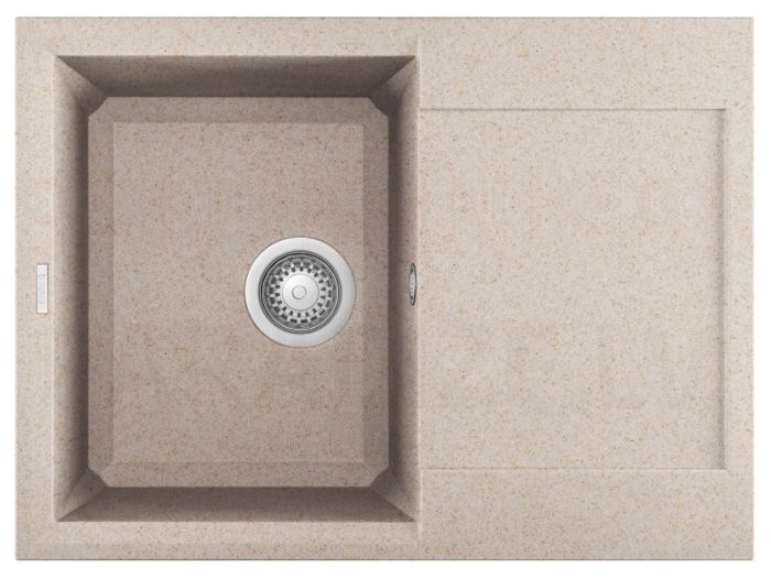 ELLECI akmens masas virtuves izlietne EASY 135 Avena 68x50 cm