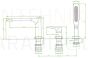 Kuchinox 3-part bathtub faucet ALEA (white/chrome)